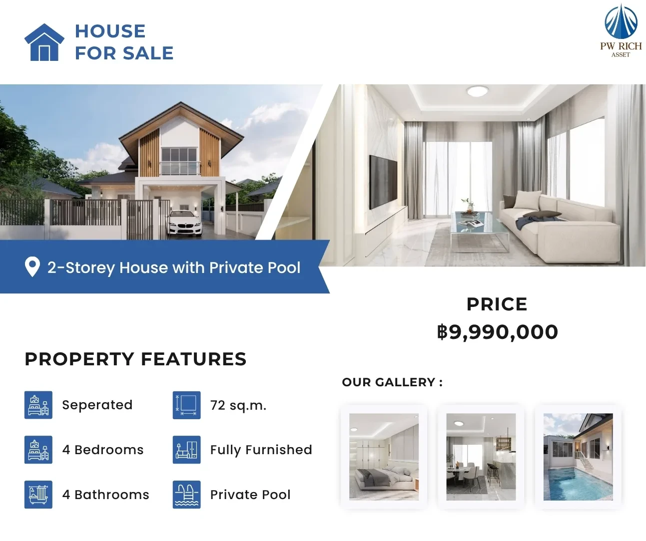 2-Storey House with Private Pool